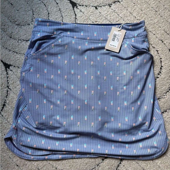 Peter Millar Blue Mini Skirt with Pattern - Picture 1 of 1
